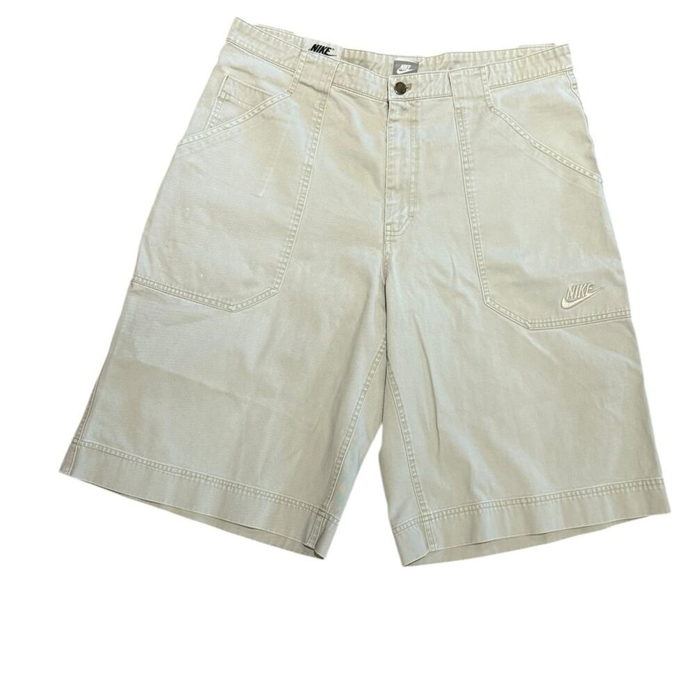 Nike Men's Size 38 x 13 Khaki  100% Cotton Shorts